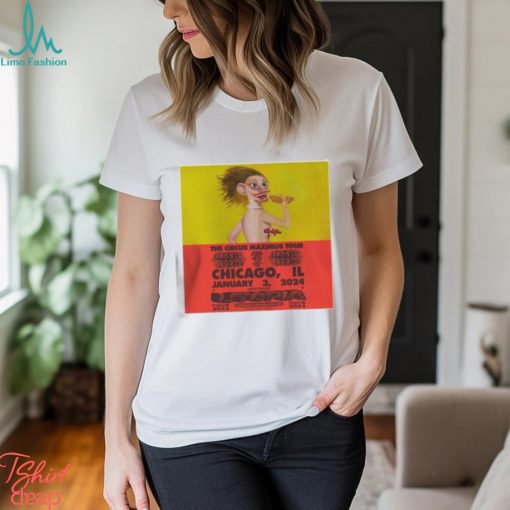 Travis Scott The Circus Maximus Tour In Chicago IL On January 3 2024 At United Center Utopia 2024 Poster Unisex T Shirt