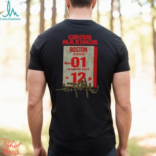 Travis Scott UTOPIA Is In Boston Tee II Circus Maximus Tour 2024 January 12 T Shirt