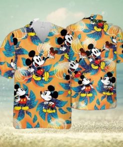 Tropical Mickey Mouse Hawaiian Shirts For Women Tie Dye Retro Wild Psychedelic