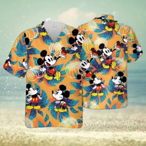 Tropical Mickey Mouse Hawaiian Shirts For Women Tie Dye Retro Wild Psychedelic