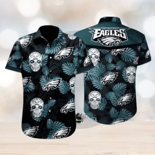 Tropical Skull NFL Philadelphia Eagles Hawaiian Shirt Best Beach Gift