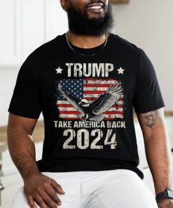 Trump 2024 Flag Take America Back Men Women For Trump Supporters T Shirt