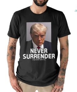Trump Mugshot Never Surrender Unisex Classic T Shirt