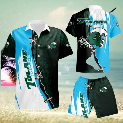 Tulane Green Wave Sport Team Hawaiian Shirt And Short