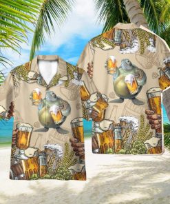 Turtle and Beer Hawaii Shirt 3D Printed Gift For Summer