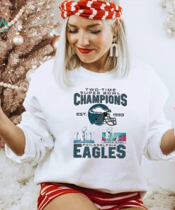 Two Time Super Bowl champion EST. !933 Philadelphia Eagles Shirt, hoodie, sweater, long sleeve and tank top Two Time Super Bowl champion EST. !933 Philadelphia Eagles Shirt
