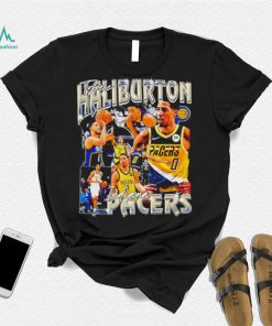 Tyrese Haliburton number 0 Indiana Pacers basketball player portrait shirt