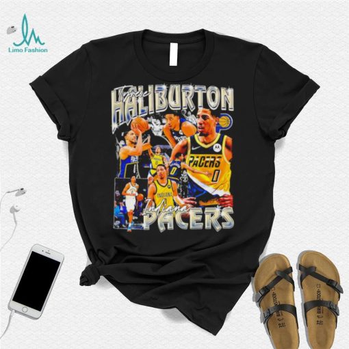 Tyrese Haliburton number 0 Indiana Pacers basketball player portrait shirt