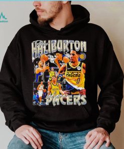 Tyrese Haliburton number 0 Indiana Pacers basketball player portrait shirt