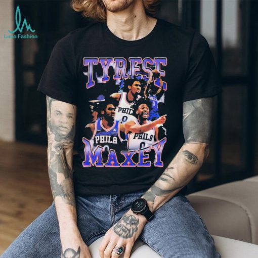 Tyrese maxey philadelphia 76ers vintage bootleg 90s shirt