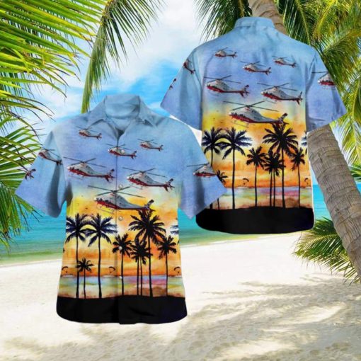 UNM Lifeguard N306LG Agusta AW119 Seven Bar Hawaiian Shirt Summer Holidays