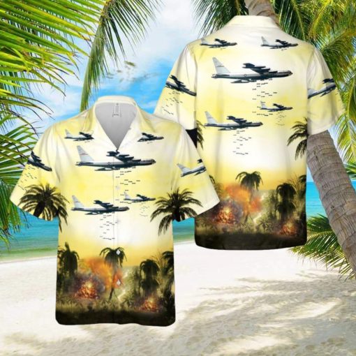 US Air Force Boeing B 52F Dropping Bombs On Vietnam Hawaiian Shirt Gift Holidays