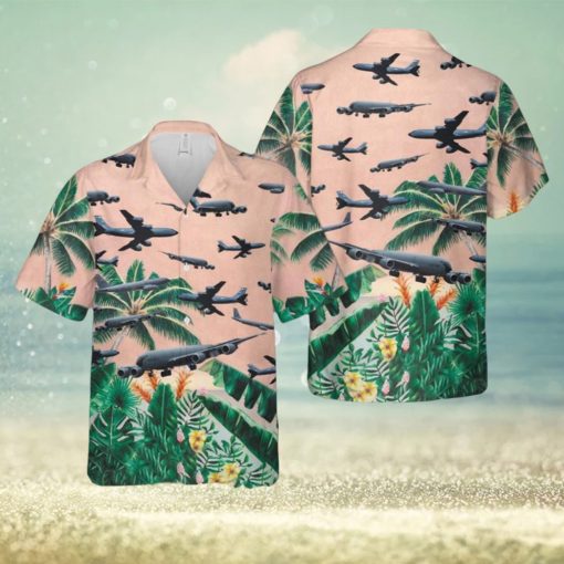 US Air Force Boeing KC 135R Summer Beach Gift 3D Hawaiian Shirt