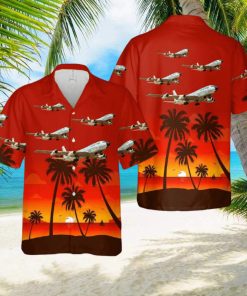 US Air Force Boeing RC 135C Big Team Hawaiian Shirt Tropical Beach