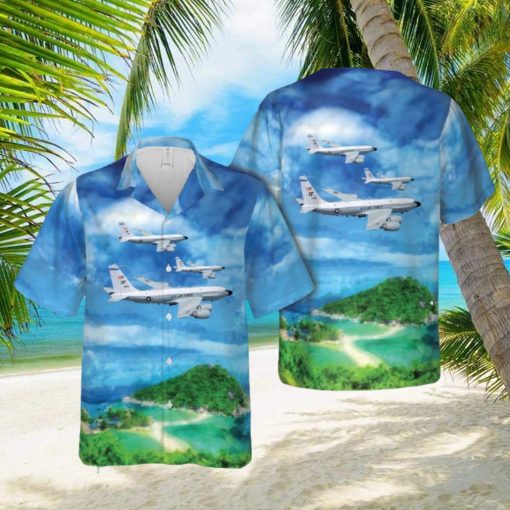 US Air Force Boeing RC 135V Rivet Joint 64 14846 Electronic Intelligence Aircraft Hawaiian Shirt Gift For Fans