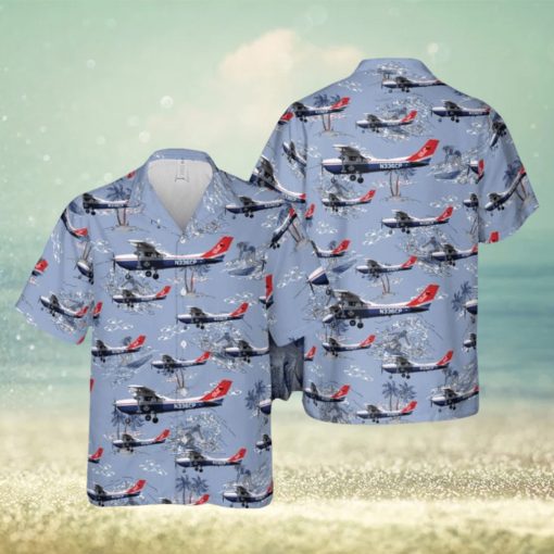 US Air Force Civil Air Patrol Cessna T182T Turbo Skylane Hawaiian Shirt 3D Printed Aloha Summer Shirt