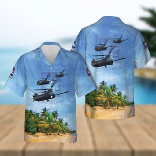 US Army 160th Night Stalkers Soar Special Operations Aviation Chinook Dark Horse Helicopter MH 47E Chinook Hawaiian Shirt