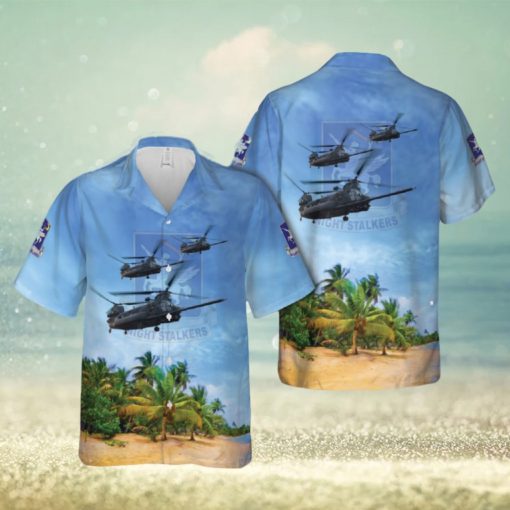 US Army 160th Night Stalkers Soar Special Operations Aviation Chinook Dark Horse Helicopter MH 47E Chinook Hawaiian Shirt