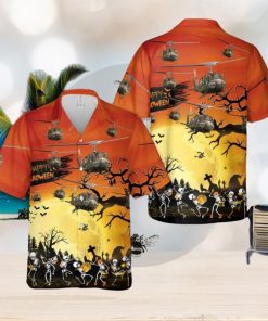 US Army Bell UH 1 Huey Halloween Hawaiian Shirt Summner Vacation Shirt