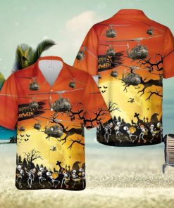 US Army Bell UH 1 Huey Halloween Hawaiian Shirt Summner Vacation Shirt