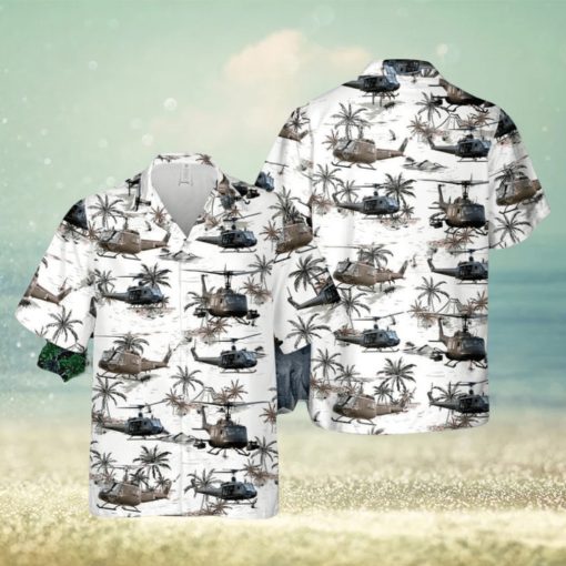 US Army Bell UH 1 Huey Summer Beach Gift 3D Hawaiian Shirt