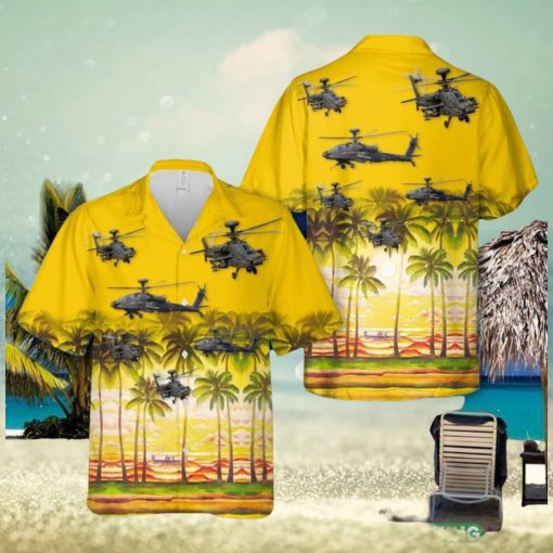 US Army Boeing AH 64 Apache Hawaiian Shirt Summner Vacation Shirt