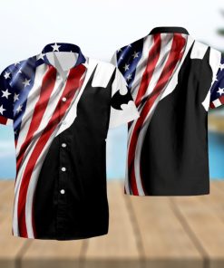 US Flag And Batman Shadow Hawaiian Shirt And Short