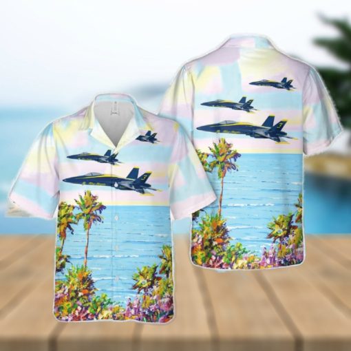 US Navy Blue Angels #3 FA 18C Hawaiian Shirt Print Ideas Gift Mens