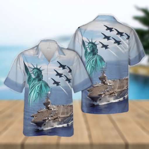 US Navy Blue Angels fly over USS Carl Vinson (CVN 70), 4th Of July Hawaiian Shirt Print Ideas Gift Mens