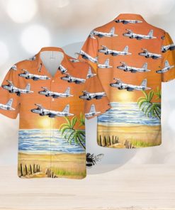 US Navy Lockheed P 2 Neptune Summer Beach Gift 3D Orange Hawaiian Shirt