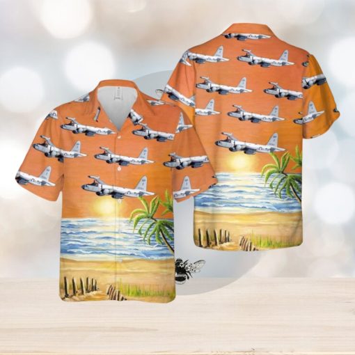 US Navy Lockheed P 2 Neptune Summer Beach Gift 3D Orange Hawaiian Shirt