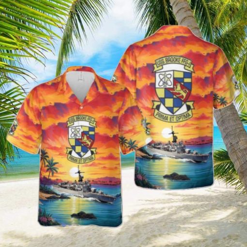 US Navy USS Brooke Hawaiian Shirt Special Gift For Men And Women