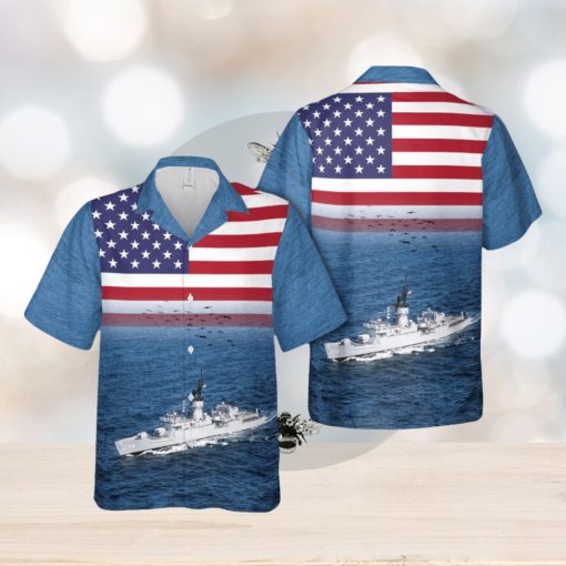 US Navy USS Pharris (FF 1094) Hawaiian Shirt Cute Summer Gift For Men And Women