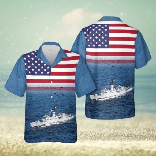 US Navy USS Pharris (FF 1094) Hawaiian Shirt Cute Summer Gift For Men And Women