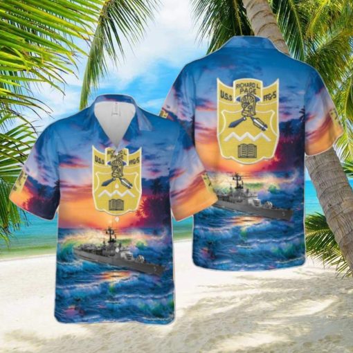 US Navy USS Richard L. Page Hawaiian Shirt Special Gift For Men And Women