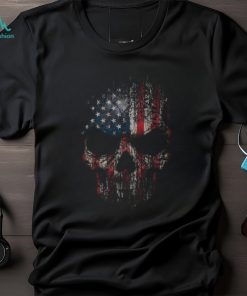 USA Flag Skull T Shirt