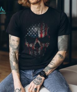 USA Flag Skull T Shirt