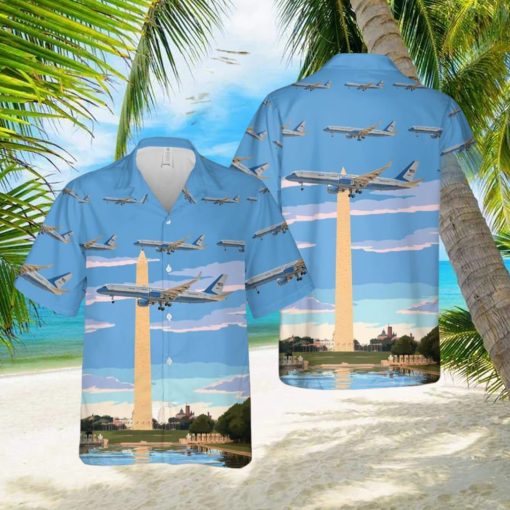 USAF 1st Airlift Squadron Boeing C 32A Hawaiian Shirt