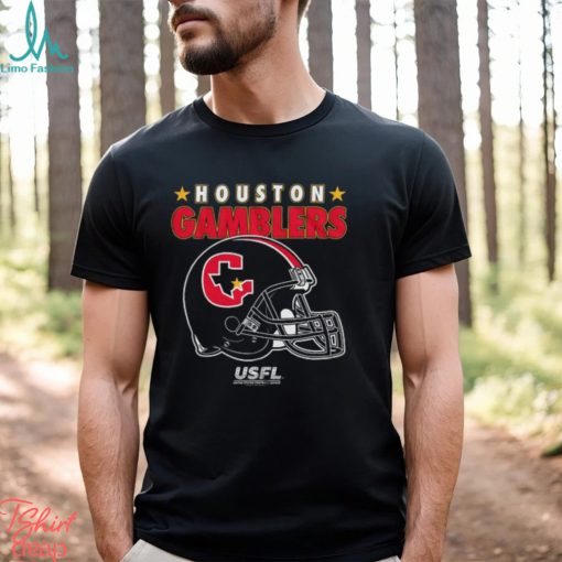 USFL Gamblers Helmet And Stars T Shirt