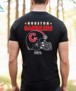 USFL Gamblers Helmet And Stars T Shirt