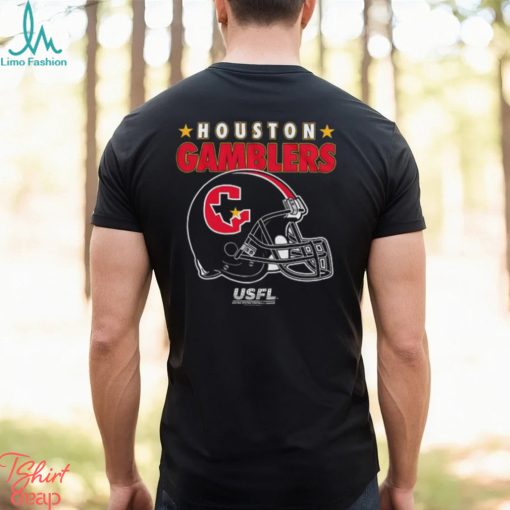 USFL Gamblers Helmet And Stars T Shirt