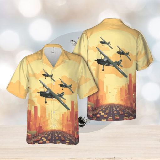 USMC Cessna 305 O 1 Birdog Forward Air Controller Hawaiian Shirt