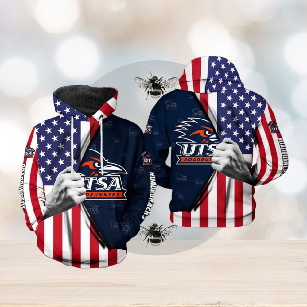 UTSA Roadrunners NCAA US Flag 3D Printed Hoodie Ver 1 UTSA Roadrunners NCAA US Flag 3D Printed Hoodie Ver 1