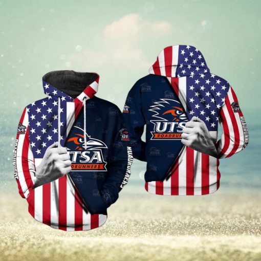 UTSA Roadrunners NCAA US Flag 3D Printed Hoodie Ver 1