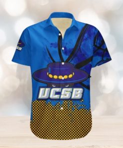 Uc Santa Barbara Gauchos Hawaii Shirt Basketball Net Grunge Pattern – NCAA