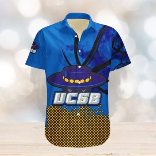 Uc Santa Barbara Gauchos Hawaii Shirt Basketball Net Grunge Pattern – NCAA