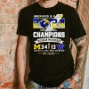 Michigan Wolverines big logo CFP National Championship Champions 2024 signatures shirt