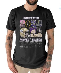 Undefeated 2024 Go Dawgs Perfect Season Washington Huskies Signatures Shirt