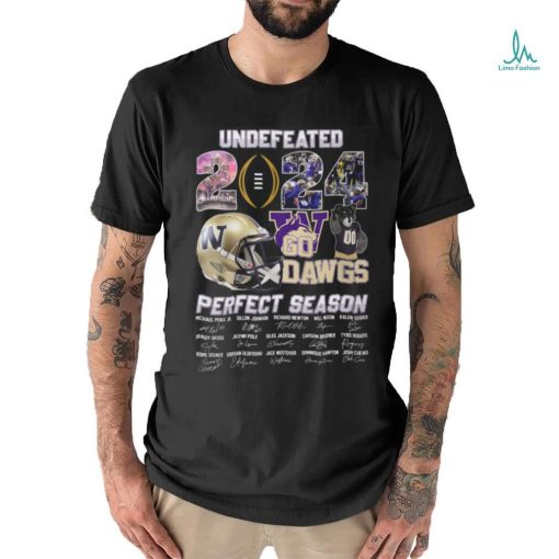 Undefeated 2024 Go Dawgs Perfect Season Washington Huskies Signatures Shirt