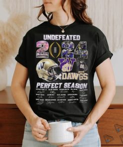 Undefeated 2024 Go Dawgs Perfect Season Washington Huskies Signatures Shirt